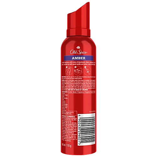 Old Spice Amber No Gas Deodorant Body Spray Perfume For Men, 140 Ml - Image 2