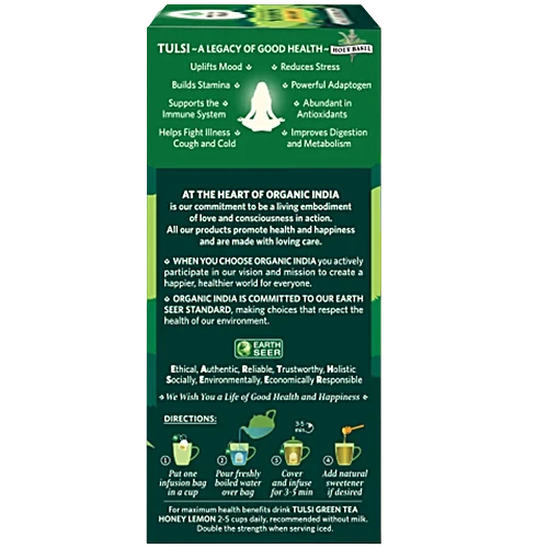 Organic India Tulsi Honey Lemon Tea Bag, 25N - Image 3