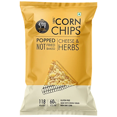 PVR CORN CHIPS CHEESE & HERBS 55G
