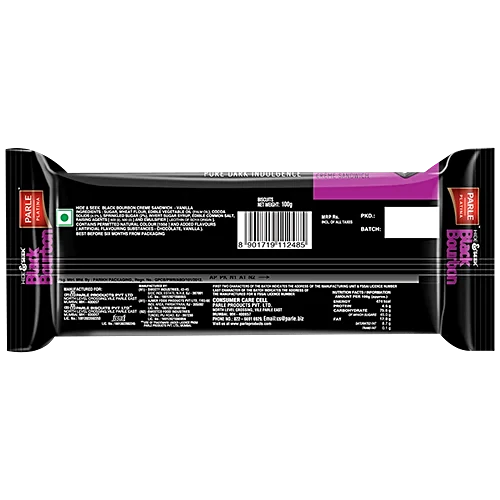 Parle Hide & Seek Black Bourbon Vanilla Biscuits, 100gm - Image 2