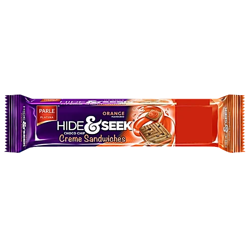 Parle Hide & Seek Choco Creame Orange Biscuits, 100Gm