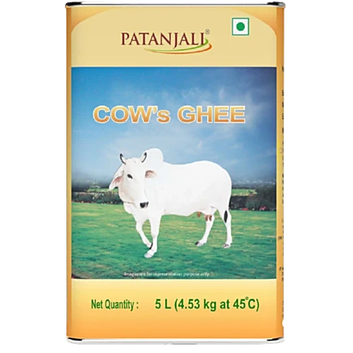 Patanjali Cow Ghee , 5Ltr Tin