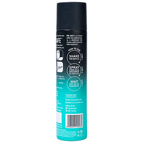Pee Safe Toilet Seat Sanitizer Spray-Mint,300Ml - Image 3