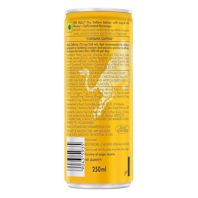 RED BULL YELLOW EDITION 250ML - Image 3