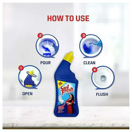 Sanifresh Ultrashine Toilet Cleaner, 500Ml ( Pack Of 3) - Image 4