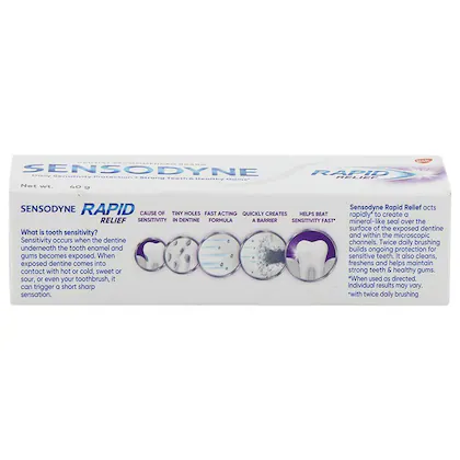 Sensodyne Rapid Relief Toothpaste, 40Gm - Image 2