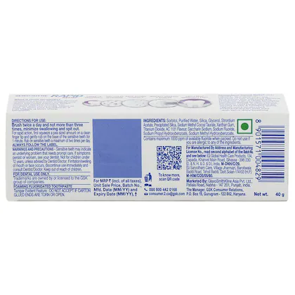 Sensodyne Rapid Relief Toothpaste, 40Gm - Image 3