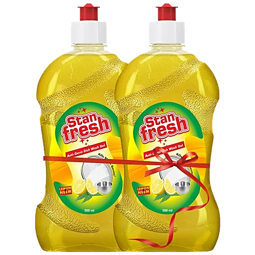 Stanfresh Dish Wash Liquid Gel- Lemon Neem , 500Ml ( Pack Of2)