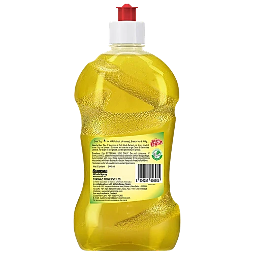 Stanfresh Dish Wash Liquid Gel- Lemon Neem , 500Ml ( Pack Of2) - Image 2