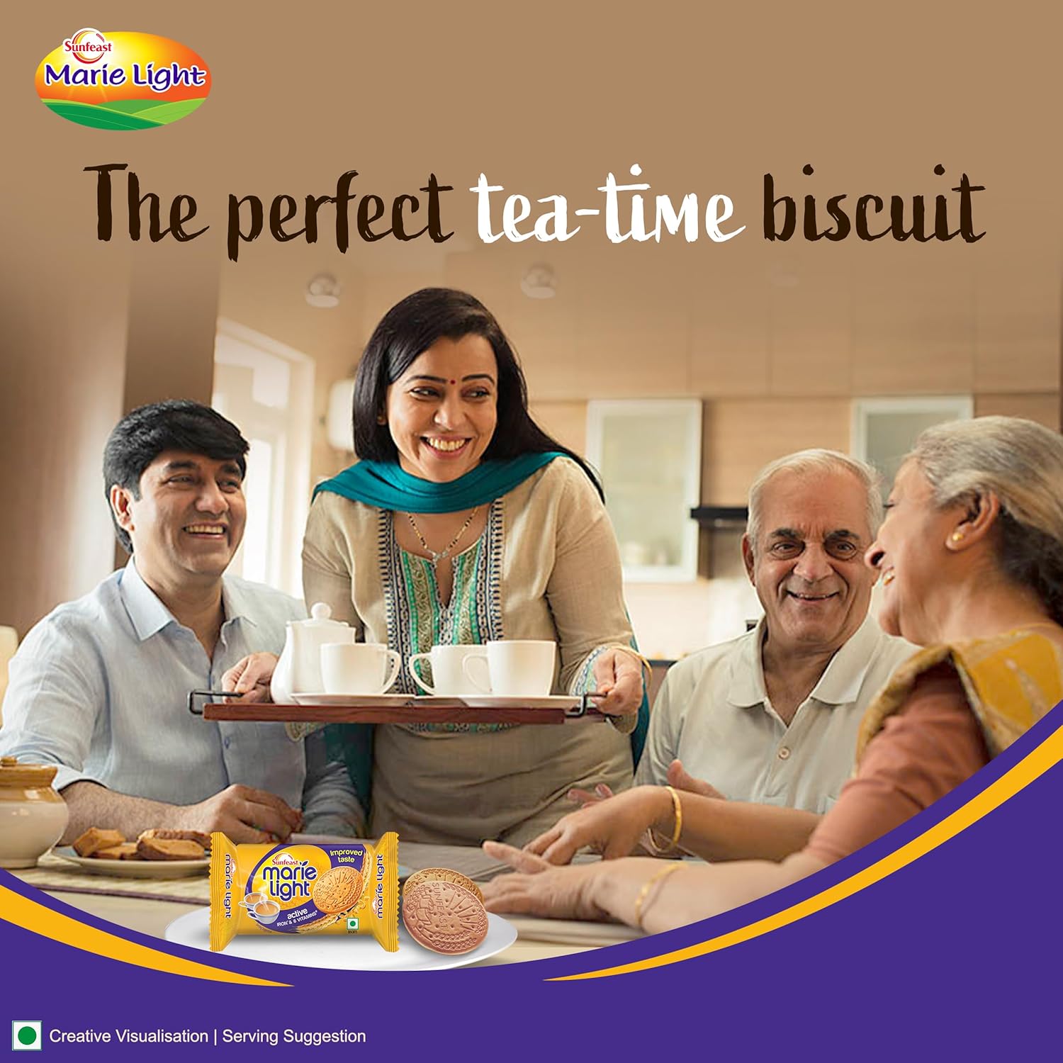 Sunfeast Marie Light Active Biscuits, 75Gm - Image 2