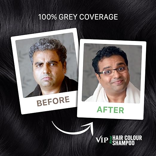 Vip Natural Hair Colour Shampoo - Black, 180Ml - Image 3