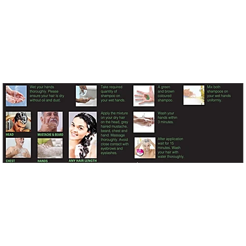 Vip Natural Hair Colour Shampoo - Black, 20Ml - Image 4