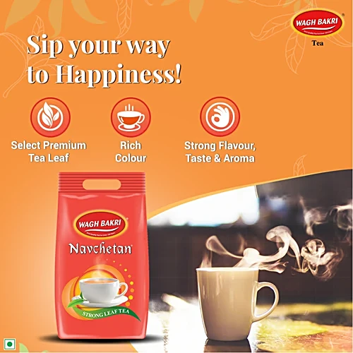 Wagh Bakri Navchetan Leaf Tea Pack, 1Kg - Image 4