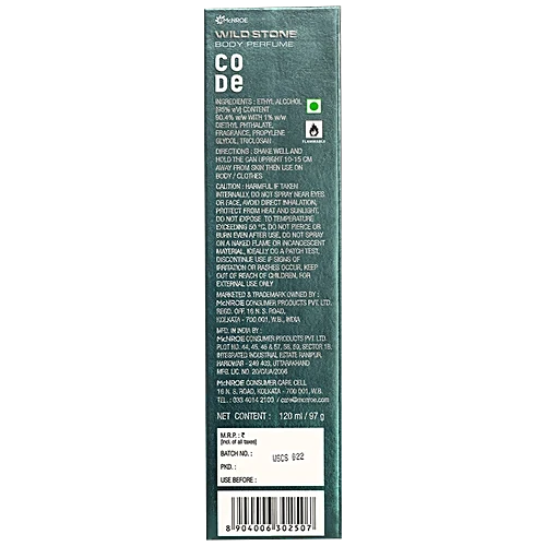 Wild Stone Code Steel Body Perfume For Men,120Ml - Image 3