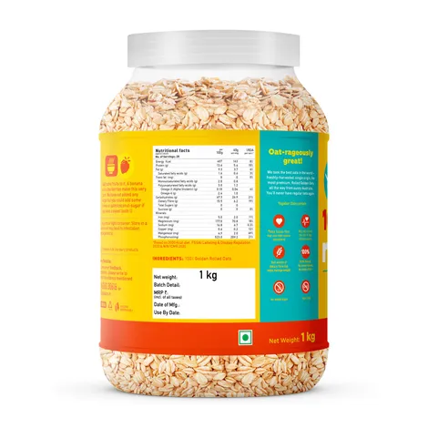 Yogabar 100% Rolled Oats, 1Kg - Image 2