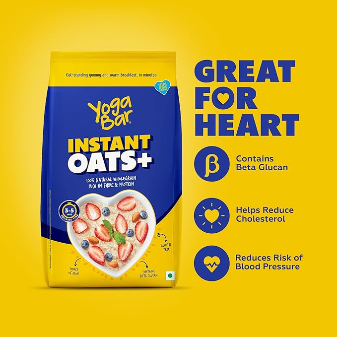 Yogabar Instant Oats+ 100% Natural Wholegrain, 1Kg - Image 3