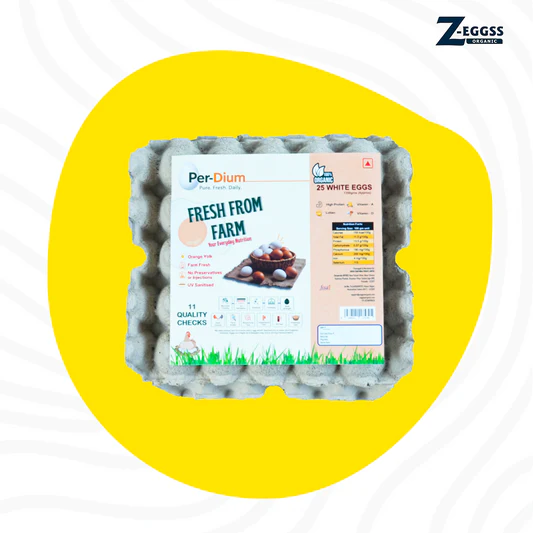 ZEGGSS ORGANIC WHITE EGGS ,25N
