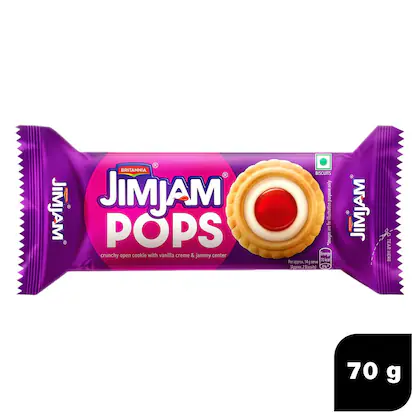 Britannia Jim-Jam Pops Biscuits,  70Gm