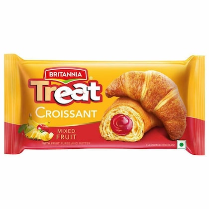 Britannia Cake Treat Croissant Mixed Fruit, 47Gm