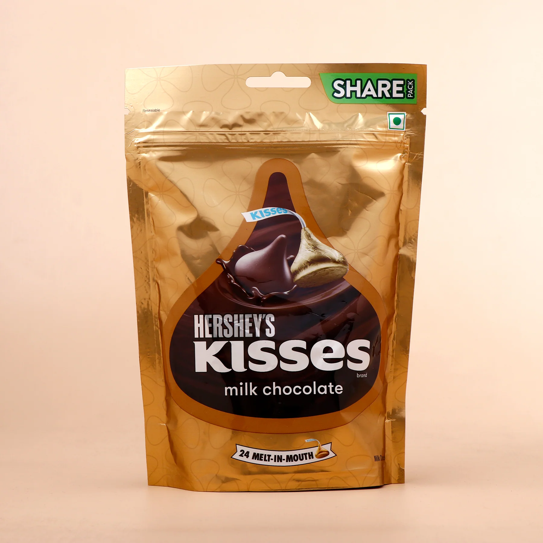 Hershey`s Kisses Milk Chocolate, 100Gm