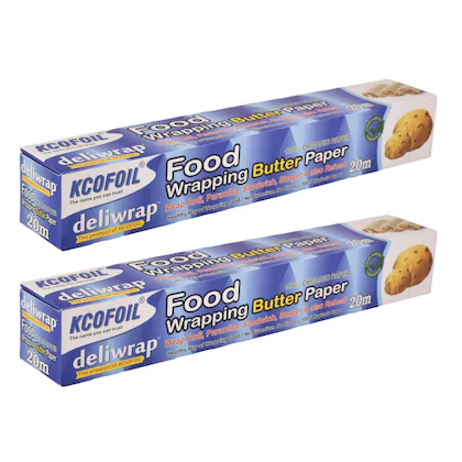 Kcofoil Food Wraping Butter Papper 20Mtr, Pack Of 2