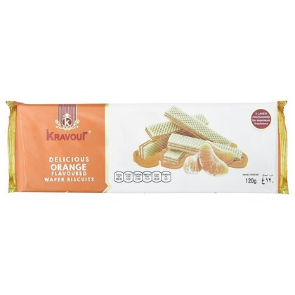Kravour Wafer Orange,120Gm