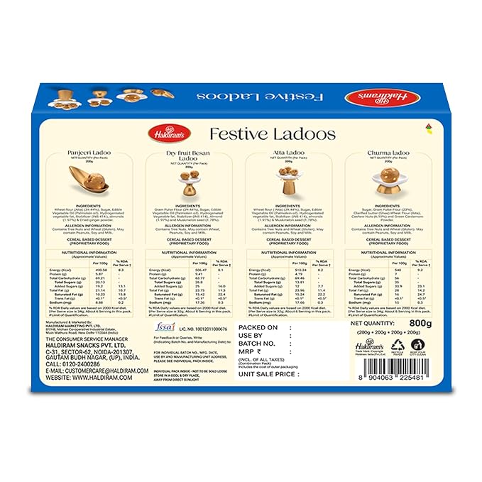HALDIRAMS FESTIVE LADOOS 800GM - Image 2