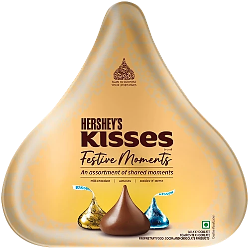 HERSHEY`S KISSES FESTIVE MOMENTS GIFT PACK TIN 166.5GM