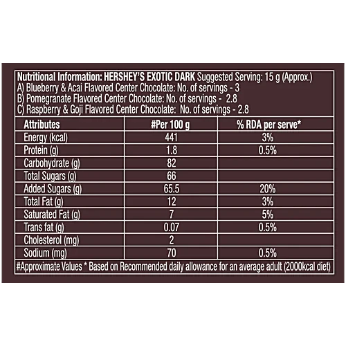 HERSHEY`S EXOTIC DARK GIFT PACK 129GM - Image 4