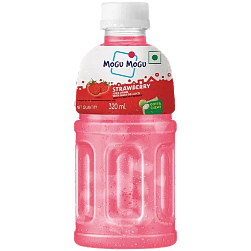 Mogu Mogu Strawberry Juice with 25% NATA De Coco 320ml
