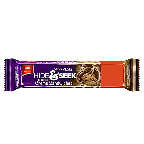 Parle Platina Hide & Seek Chocolate Flavoured Choco Chip Creme Sandwiches, 100 g