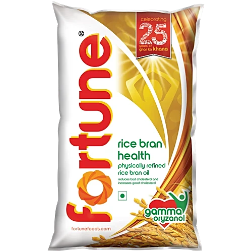 Fortune Physically Refined Rice Bran Oil 1 L (Pouch)