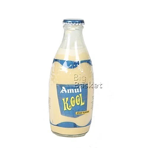 Amul Kool Milk – Kesar Flavour, 200 ml Bottle
