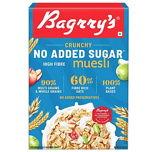 BAGRRY`S CR.MUESLI NO ADDED SUGAR 500GM