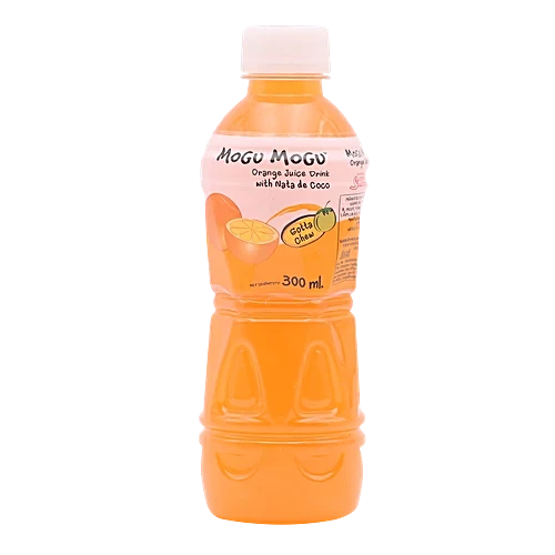 Mogu Mogu Orange Juice with 25% NATA De Coco – 300ml