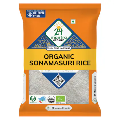 24 Mantra Organic Sonamasuri Rice, 5Kg