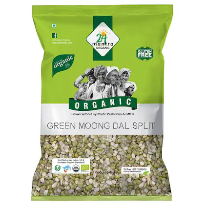 24 Mantra Organic Green Moong Split 500G