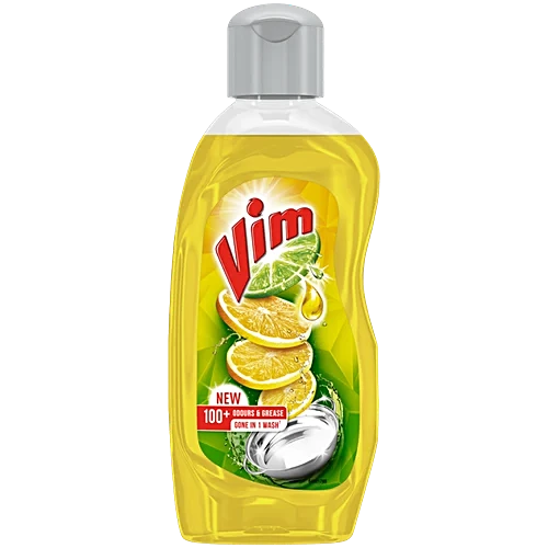 Vim Dishwash Liquid Gel Lemon, With Lemon Fragrance, Leaves No Residue