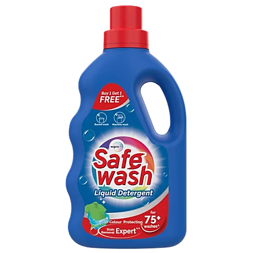 Safewash Liquid Detergent, 1 kg (Buy 1 Get 1 kg Free)