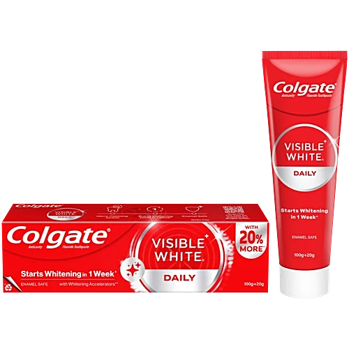 Colgate Toothpaste Visible White, 165Gm