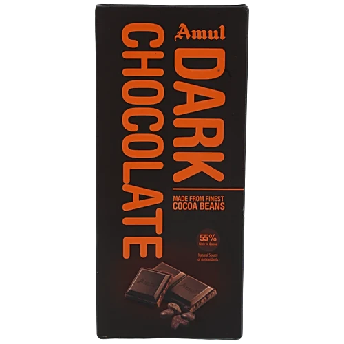 Amul 150g Dark Chocolate - Smooth, Rich Flavor, 12-Month Shelf Life, Perfect for Gifting