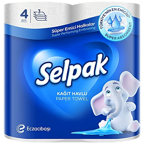 Selpak Toilet Roll - 3 Ply, 1 pc (4 Rolls)