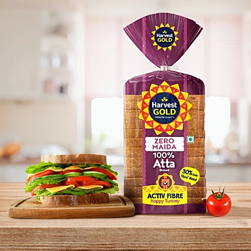 Harvest Gold 100% Atta Bread, 450Gm