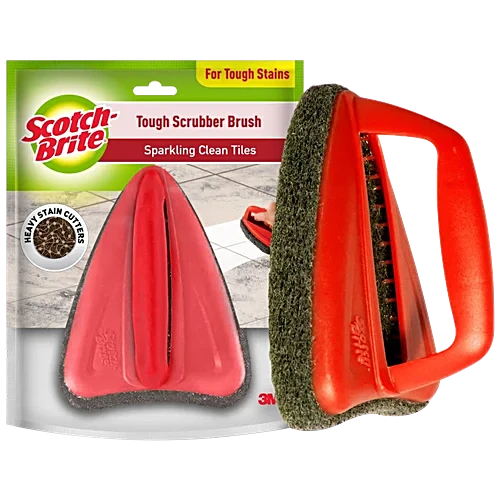 Scotch-Brite Bathroom Scrubber Brush - Tough (multicolour ,Pack of 1 piece)