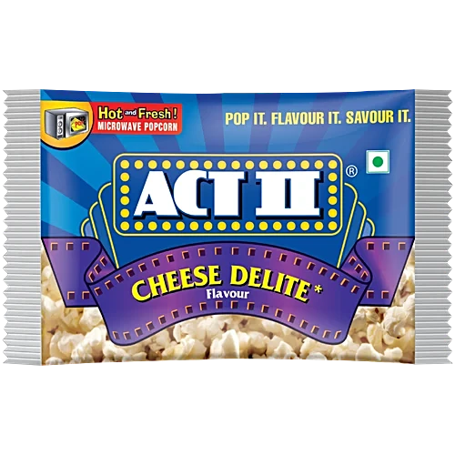 ACT II Microwave Popcorn – Cheese Delite Flavour, Snacks, 106 g