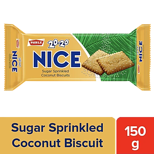 Parle 20-20 Nice Biscuits – Coconut, 150g Pack