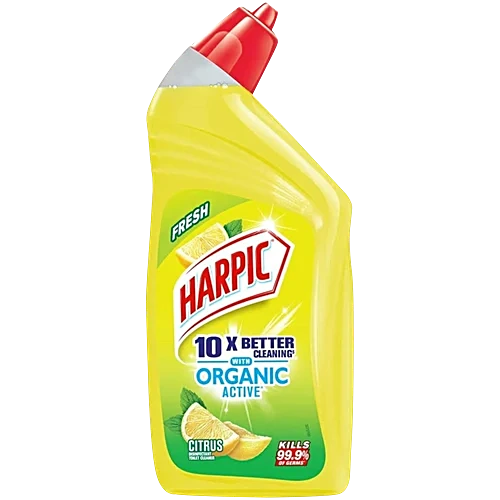 Harpic Organic Active Disinfectant Toilet Cleaner Liquid, Citrus – 500 ml | Toilet Cleaner