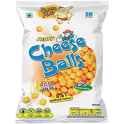 Peppy Cheese Balls snack 55G