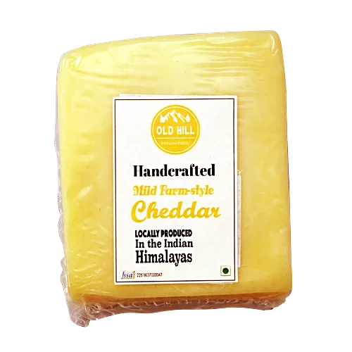 Old Hill Handcrafted Mild Farm-Style Cheddar Cheese – Plain, 200Gm