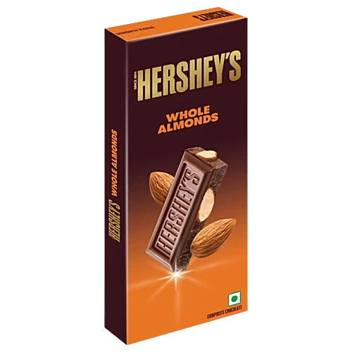 HERSHEY`S CHOCOLATE WHOLE ALMONDS 100GM